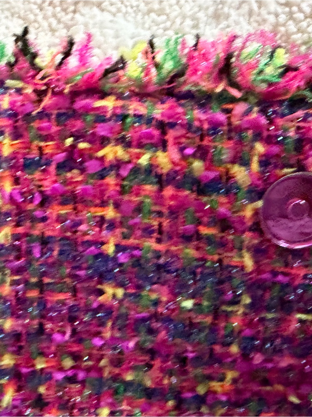 Kurt Geiger Kids' Multicolor Tweed Large Bag with Pink Hardware - Picture 10 of 10